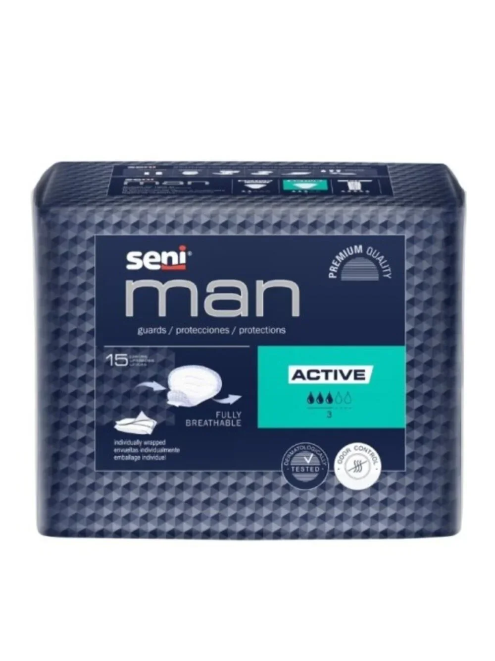 FREE w/ Purchase - SENI Man Active Light Bladder Control Guards (15 ct) - OSFM